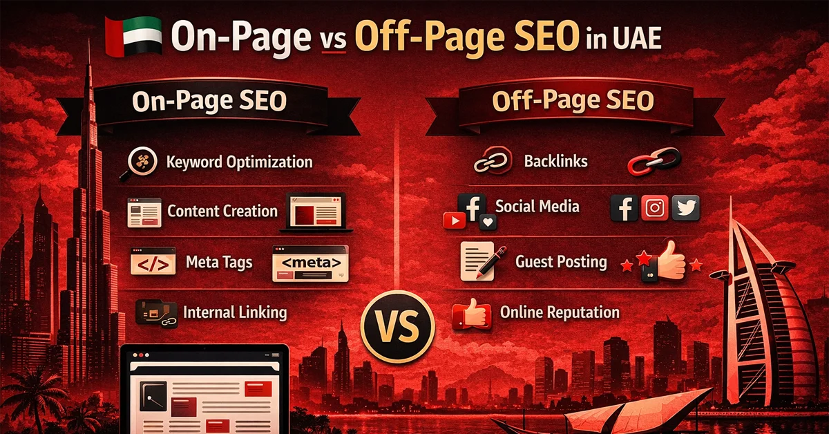 On-page vs Off-page SEO UAE